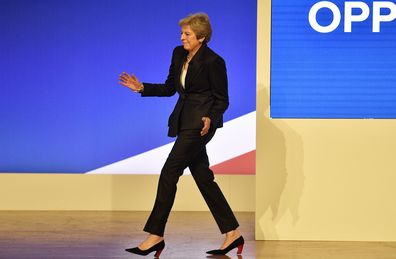 Theresa May went viral when she performed an odd dance as she arrived to address the delegates on the third day of the Conservative Party Conference in Birmingham, Britain, in October.