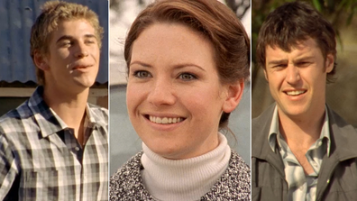 Liam Hemsworth, Anna Torv and Rodger Corser on McLeod&#x27;s Daughters. 